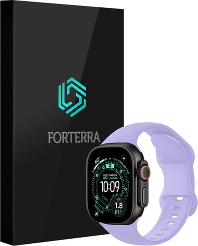 Smartwatchbandje Geschikt voor Apple Watch Ultra 1, 2, 3 (49 mm) - Verstelbaar Siliconen Bandje - Violet
