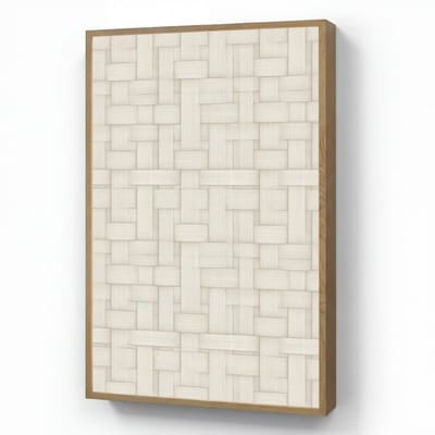 Wandlamp 70x100 cm - Oplaadbaar - Vlechtwerk - Banen - Beige - Wandlampen binnen woonkamer - Slaapkamer lamp - Decoratieve nachtlamp - Vloerlamp draadloos