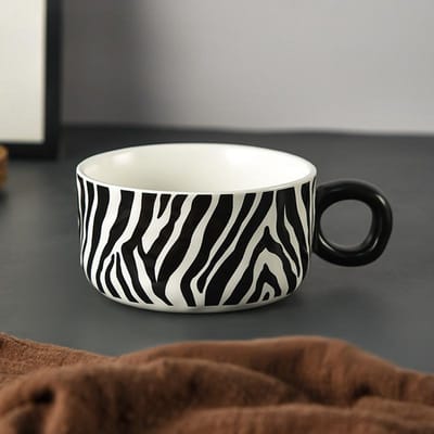 Dierenpatroon Hoge Waarde Korte Keramische IJs Dessertbeker High End Sensatie Vrouwelijk Commercieel Koffiekopje Design Niche 300ml
