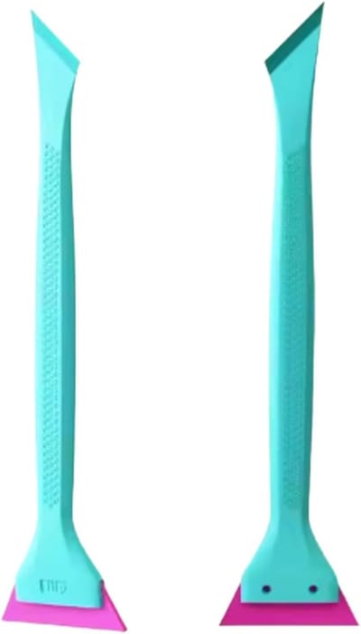 Raamwisser - Peesschraper Tool - Auto Folie Aanbrengen - Geïntegreerde Rakel Randtrim - 24 x 5 cm - Blauw