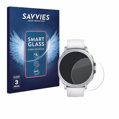 3 Stuks Savvies Screenprotector - geschikt voor Samsung Galaxy Watch 8 Classic (46 mm) - beschermfolie glas transparant