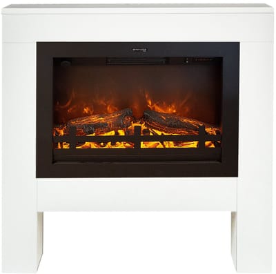 Xaralyn Elektrische haard - Bolea EW - wit hout - 1500 Watt verwarming - met afstandsbediening - haardombouw inclusief inbouwhaard