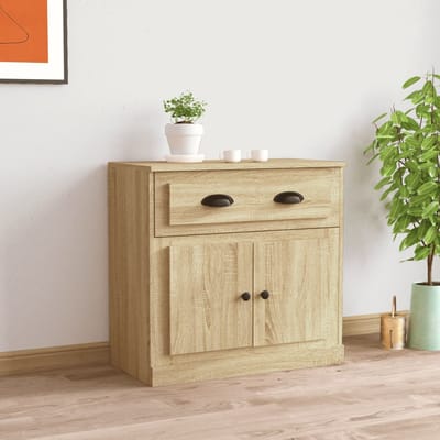 vidaXL - Dressoir - 70x35,5x67,5 - cm - bewerkt - hout - sonoma - eikenkleurig