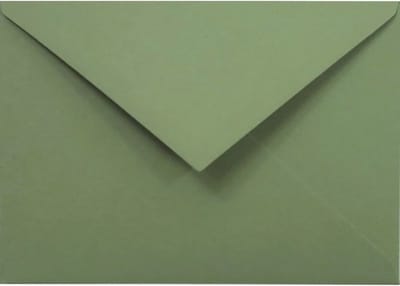 C6 100 Olijfgroene Enveloppen 114x162mm 120g - Ecologische Enveloppen voor Bruiloftuitnodigingen en Verjaardagskaarten