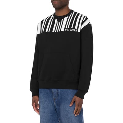 Moschino Barcode Cotton Sweatshirt Black Maat: XS | Sweaters Outlet | Heren | Zwart