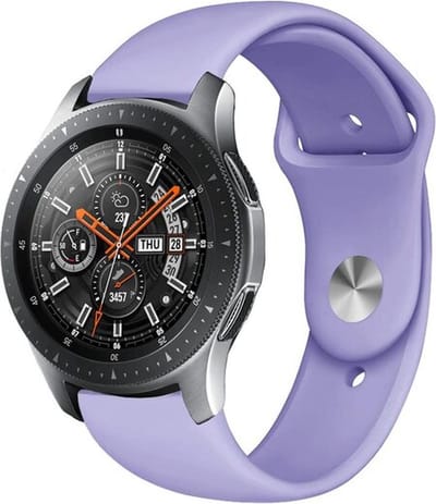 By Qubix - Geschikt voor Garmin bandje - Geschikt voor Garmin Vivoactive 4 / 4L - Rubberen sportband - Lila - Smartwatch bandje 22mm