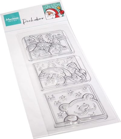 Marianne D Clear Stamps Hetty's Peek-a-boo Santa & Friends CS1109 75x210mm (10-22)