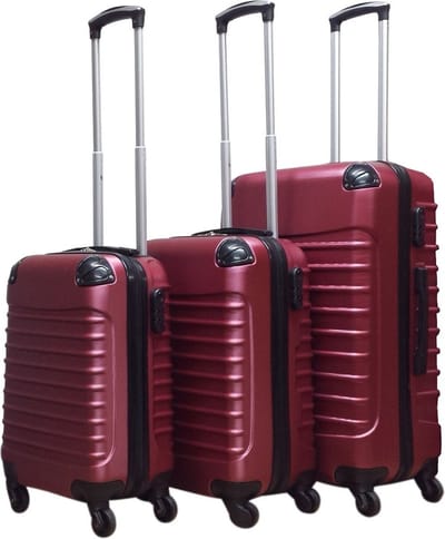 Quadrant 3 delige ABS Kofferset - 2 x handbagage koffer / 1 x grote koffer - Bordeaux