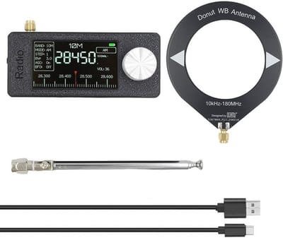 Mini Pocket Radio met Kleurenscherm, Draagbare Ontvanger met Ingebouwde Batterij en Digitale Antenne