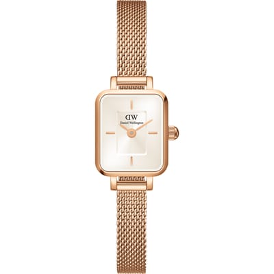 Daniel Wellington DW Watch Quadro Mini Melrose Champagne 15.4x18.2mm MIC Rose Gold