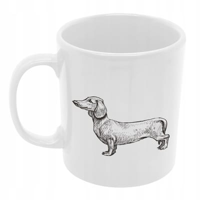 Keramische Mok met Dachshund Schets - Origineel Cadeau