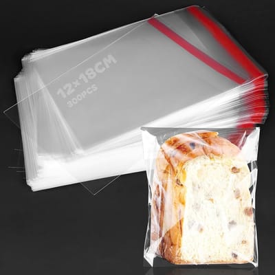 Dailygoods- Cellofaanzakjes 300 stuks - Transparant 12 x 18 cm - Zelfklevende Zakjes - Lichtgewicht - Duurzaam - Vochtbestendig - Cadeauzakjes