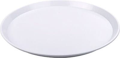Dienblad - wit - kunststof - D34x2 cm - rond - serveerblad - vaatwasserbestendig