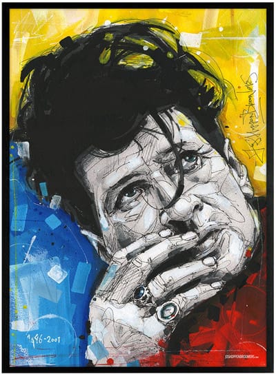 Herman Brood 02 print 51x71 cm *ingelijst & gesigneerd