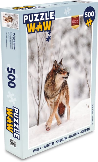 Puzzel Wolf - Winter - Sneeuw - Natuur - Dieren - Legpuzzel - Puzzel 500 stukjes
