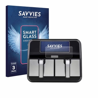 3 Stuks Savvies Screenprotector - geschikt voor Kenwood kHealthy Fry Twin Airfryer - beschermfolie glas transparant