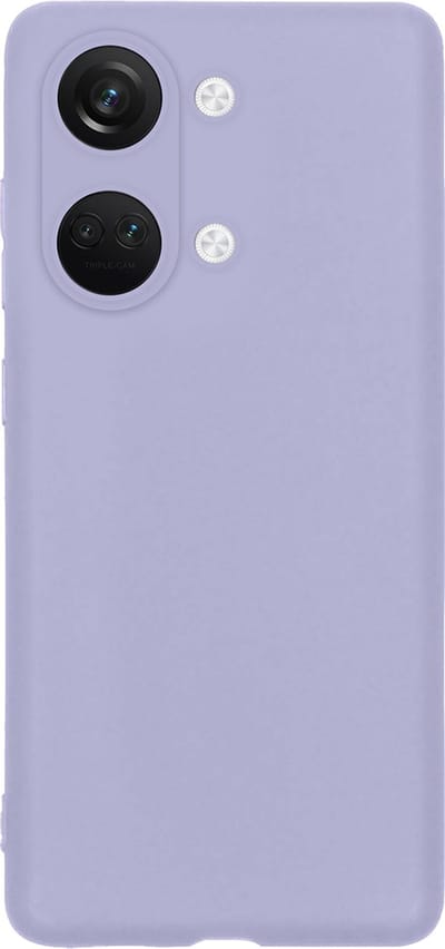 Hoes - Geschikt voor OnePlus Nord 3 - Sterk & Shockproof - Hoesje Cover - Siliconen Case - Lila