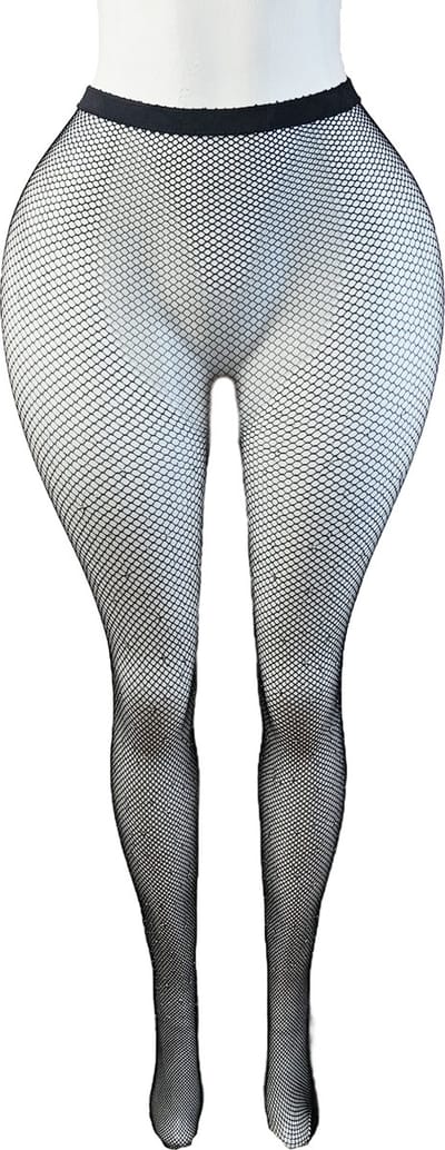 BamBella ® - Panty -Onesize - gaas maillot dunne pantys Dames - Onesize - lingerie van kant zwart met steentjes