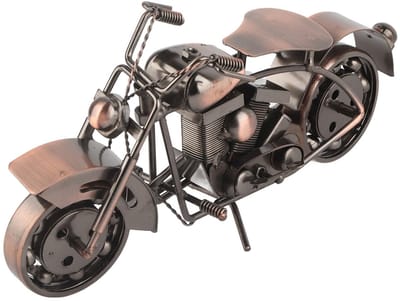 Cosensi- Motor Ornament Robuuste Industriële Uitstraling - Retro Decoratie - Mechanische Esthetiek - Eyecatcher voor Woonkamer - Uniek Motorfietsdecor - Realistisch Draaiende Wielen