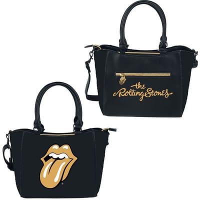 The Rolling Stones Gold Tongue Dames Handtas - zwart - Standard