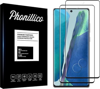 Screenprotector voor Samsung Galaxy Note 20 - 2 stuks Beschermglas van glas Transparante glazen schermbeschermfolie met zwarte randen