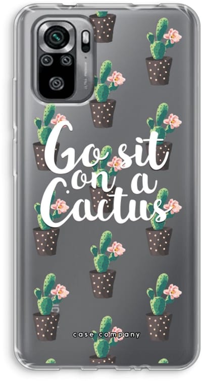 Case Company® - Hoesje geschikt voor Xiaomi Redmi Note 10S hoesje - Cactus quote - Soft Cover Telefoonhoesje - Bescherming aan alle Kanten en Schermrand