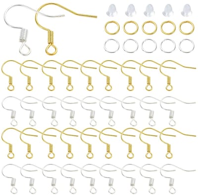 Fako Bijoux - Oorbel Haakjes, Ringetjes & Stoppertjes - Oorbellen Maken - Sieraden Maken - Goud- & Zilverkleurig - 200 Stuks