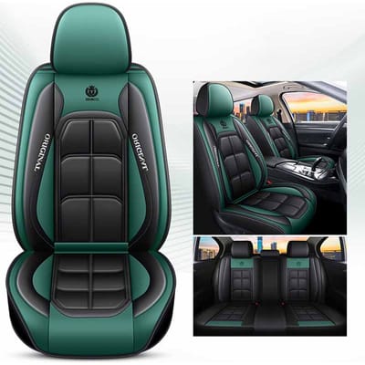 Housse de siège auto 5 places en cuir, ensemble complet, housse de siège universelle quatre saisons, housse de siège berline SUV Standard model vert