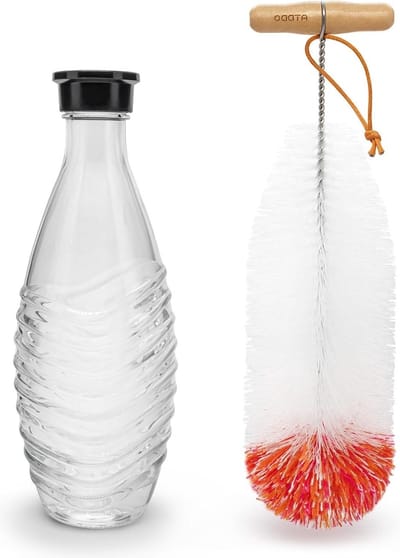 Flessenborstel Compatibel met SodaStream Flessen - Set van 1 Lange Reinigingsborstel voor Glazen Smalle Halsflessen flessenborstel