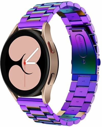 By Qubix - Geschikt voor Garmin bandje - Geschikt voor Garmin Vivomove 3 / HR / Luxe / Sport / Style / Trend - Stalen schakelband - Multicolor - Smartwatch bandje 20mm