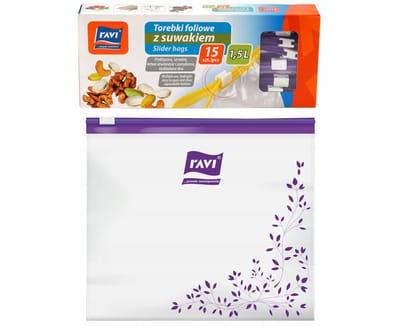 Ravi - Herbruikbare Foliezakken met Rits - 1,5L - 15 stuks - Transparant