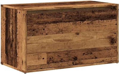 Halbank Hout - Opbergbank Zetel - Entree Meubel - Handgesneden Decoratie - 80x40x45 cm - Gekleurd Hout
