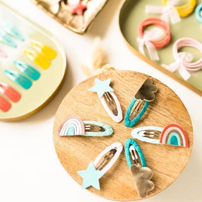 48 Haarspeldjes met Glitters & Elastiekjes voor Meisjes in Mooi Doosje - Haaraccessoires Kind