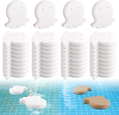 Cyslmuk 40 stuks olie-absorberende spons voor zwembaden, sponsabsorber voor zwembaden, olie-absorberende spons voor zwembaden, spa's en zwembaden, sponsabsorber voor zwembaden 40 Piece