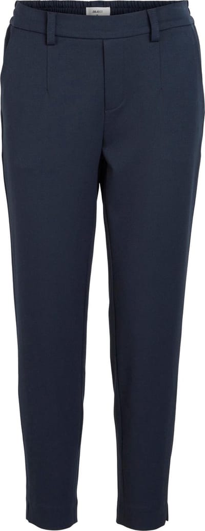 Object blauwe dames broek   Slim Fit   Steekzakken   Elastische boord   Duurzaam   Regular waist Blauw 44