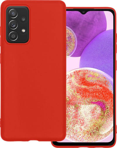 Hoesje Geschikt voor Samsung Galaxy A23 - Sterk & Shockproof - Hoes Cover - Siliconen Case - Rood