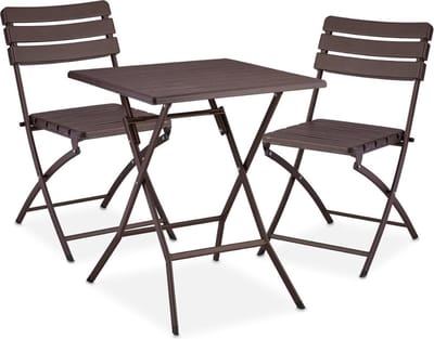 Thuys – Balkonset 2 Personen – Tuinset 2 Persoons – Tuinmeubelset – Bruin