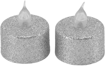 Store_8 - LED-kaarslicht - Decoratief kaarslicht - Vlamloos en veilig - Zilver - Elektronisch theelichtje - Perfect voor kerst en bruiloften - 12 s...
