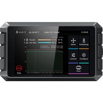 Creality 3D Sonic Pad pour imprimante 3D FDM avec plusieurs interfaces écran tactile 7  RAM 2G ROM 8G noir
