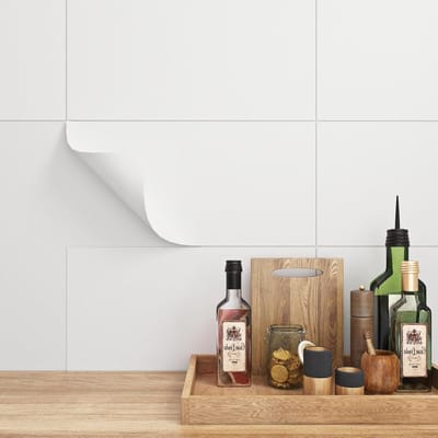 15 Stuks 30x60cm PVC Vloertegels Zelfklevend Wit - Waterdichte Vinyl Tegels voor Badkamer en Keuken, Ideaal voor Laminaatvloeren