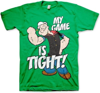 Popeye Game Is Tight T-shirt Groen