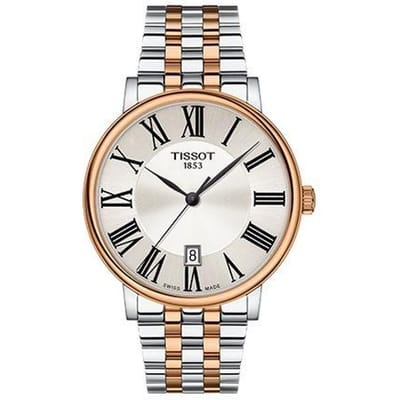Tissot Carson Serie Quartz Uurwerk 50M Waterbestendig Horloge 40Mm Zilveren Wijzerplaat Roestvrijstalen Kast Roestvrijstalen Armband T122.410.22.033.00 Regular Watch Box white