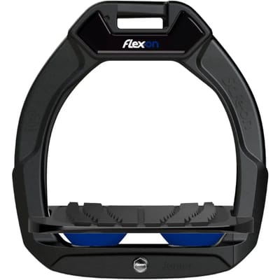 Veiligheidseffetjes voor paardrijden Schuin Grip Zwart/Zwart/Blauw kindermaat Flex-On Safe-On
