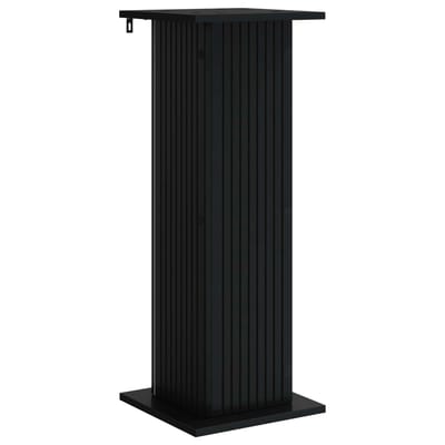 vidaXL - Plantenstand - Zwart - 30,5 - x - 30 - x - 80,5 - cm - Bewerkt - hout