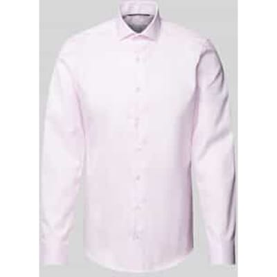 ETERNA slim fit overhemd - twill - roze - Strijkvrij - Boordmaat: 44 (EU maat: XL)