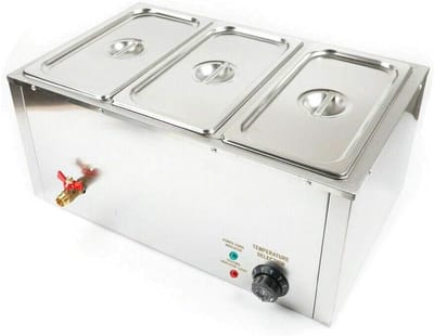 Voedselwarmer Bain Marie - Warmhoudbak Horeca - Eten Warm Houden - Instelbare Temperatuur - 57x38x27 cm - Zilver