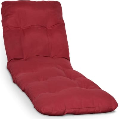 Beautissu Flair RL – Ligbedkussen Tuinkussen Ligstoel – Zonnebed Kussen voor Tuin Meubelen 190x60x8 cm Rood