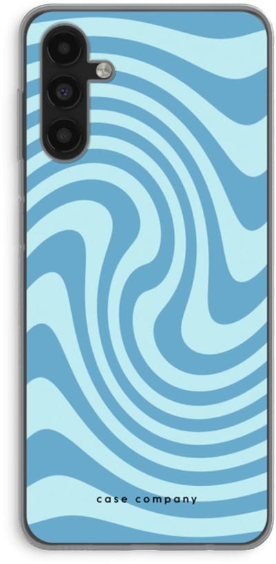 Case Company® - Hoesje geschikt voor Samsung Galaxy A04s hoesje - Swirl Blauw - Soft Cover Telefoonhoesje - Bescherming aan alle Kanten en Schermrand