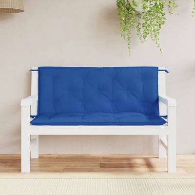 vidaXL - Tuinbankkussens - 2 - st - 120x50x7 - cm - oxford - stof - blauw