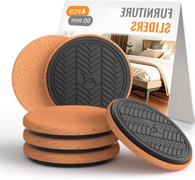 Meubelglijders Set - Vilt Beschermers - Vloeren Beschermen - Zacht Glijden Zonder Krassen - 90 mm Rond - Zwart